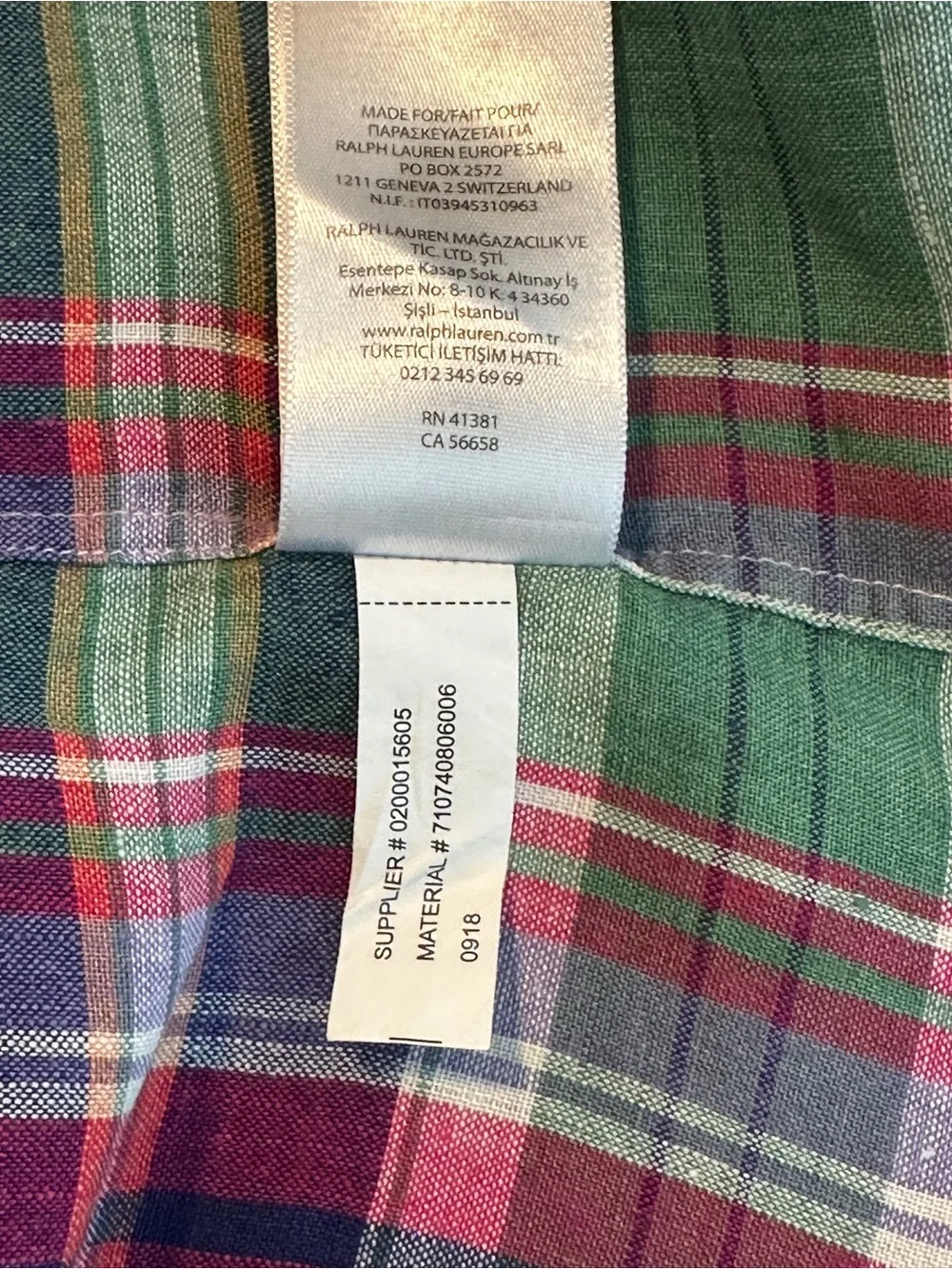 Polo Ralph Lauren Men's Classic Fit Plaid Linen Shirt size M